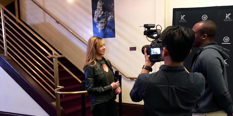 Cathy Andrade interview at Joe Pavelski Kompany39 event